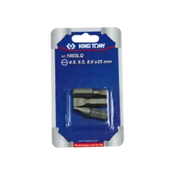 Jeu D'Embouts Tournevis À Fente (4.5,6.5,8mm)- 3 Pièces King Tony - 1003LQ