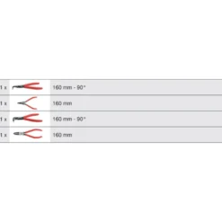 Jeu de 4 Pinces Circlips KS TOOLS 550.2375