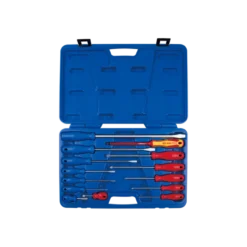 Jeu De 14 Tournevis Manches Pvc Din 5261 Phillips-5263 À Fente King Tony - 35114MR