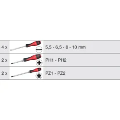 Jeu de tournevis 8 pièces KS TOOLS 922.6130