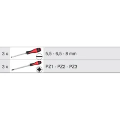 Jeu de tournevis 6 pièces KS TOOLS 922.6120