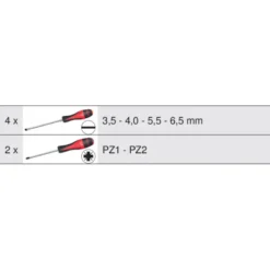 Jeu de 6 tournevis ULTIMATE, Fente - PZ KS TOOLS 922.6040