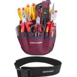 Jeu d’outils électricien avec trousse et ceinture 20pcs KRAFTWERK - 208.000.000
