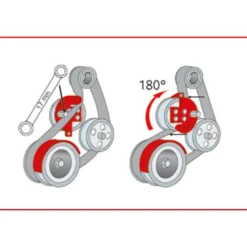 Jeu d'outils spéciaux pour courroies élastiques KS TOOLS 150.3180