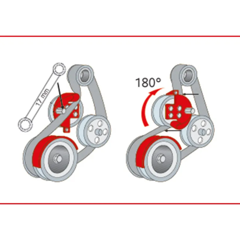 Jeu d'outils spéciaux pour courroies élastiques KS TOOLS 150.3180