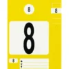 Jeu d'étiquettes et porte clés jaune KS TOOLS 500.8017