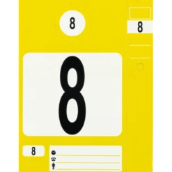 Jeu d'étiquettes et porte clés jaune KS TOOLS 500.8017