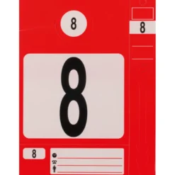 Jeu d'étiquettes et porte clés rouge KS TOOLS 500.8015