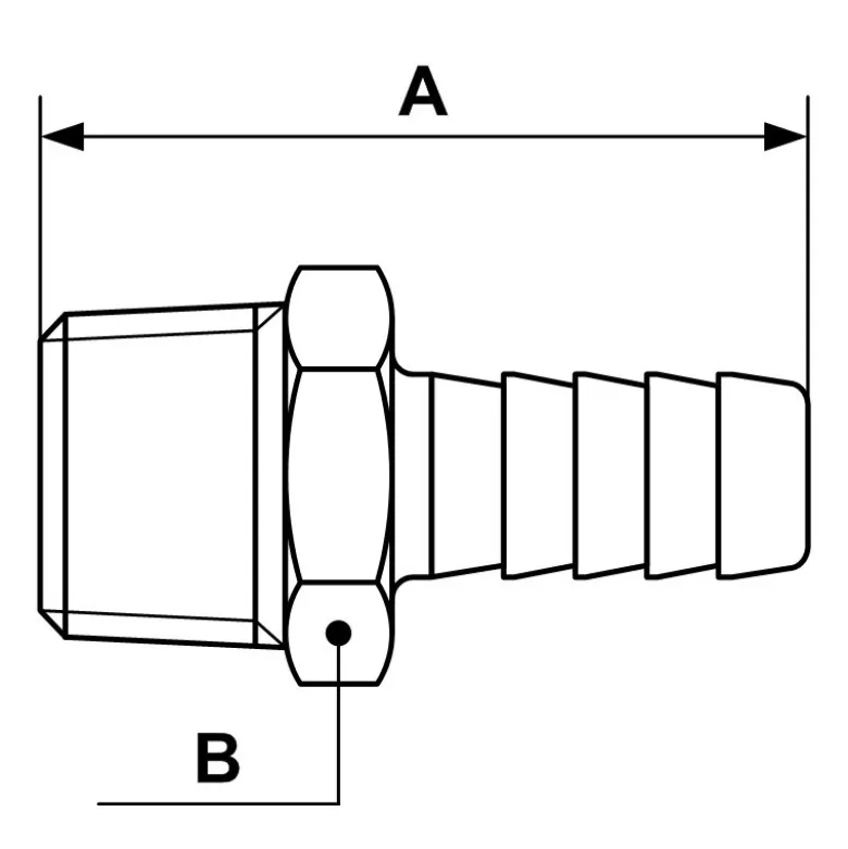 Jonction filetage conique mâle 1/8" Prevost