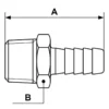 Jonction filetage conique mâle 1/2" Prevost