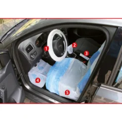 Kit de 5 protections plastiques pour habitacle, boîte de 100pcs KS Tools - 500.8110