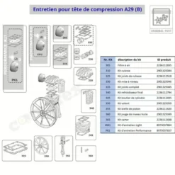 Kit Performance pour compresseur A29/A39 ABAC - 8973037657