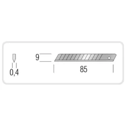 10 Lames de rechange pour cutter 9mm - METRICA 49016