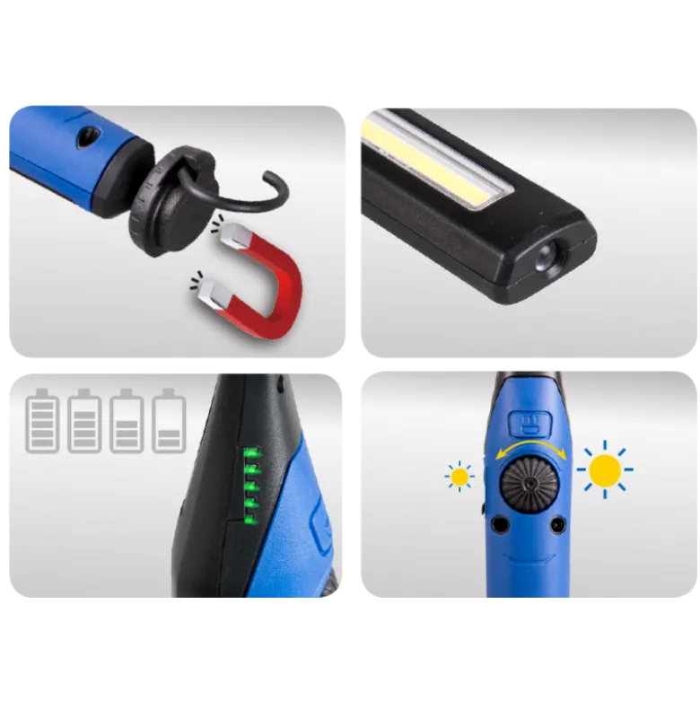 Lampe D'Inspection Slim Rechargeable 7W Cob Support Magnétique King Tony - 9TA262AA