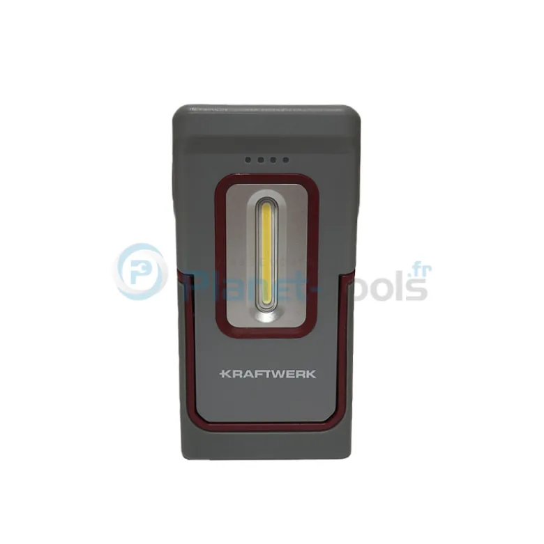 Lampe à main LED, WI300, rechargeable sans fil + Chargeur sans fil et connecteur USB de type C KRAFTWERK