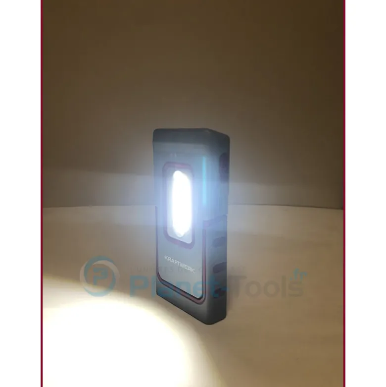Lampe à main LED, WI300, rechargeable sans fil + Chargeur sans fil et connecteur USB de type C KRAFTWERK