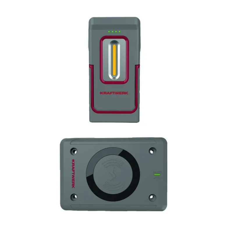 Lampe à main LED, WI300, rechargeable sans fil + Chargeur sans fil et connecteur USB de type C KRAFTWERK
