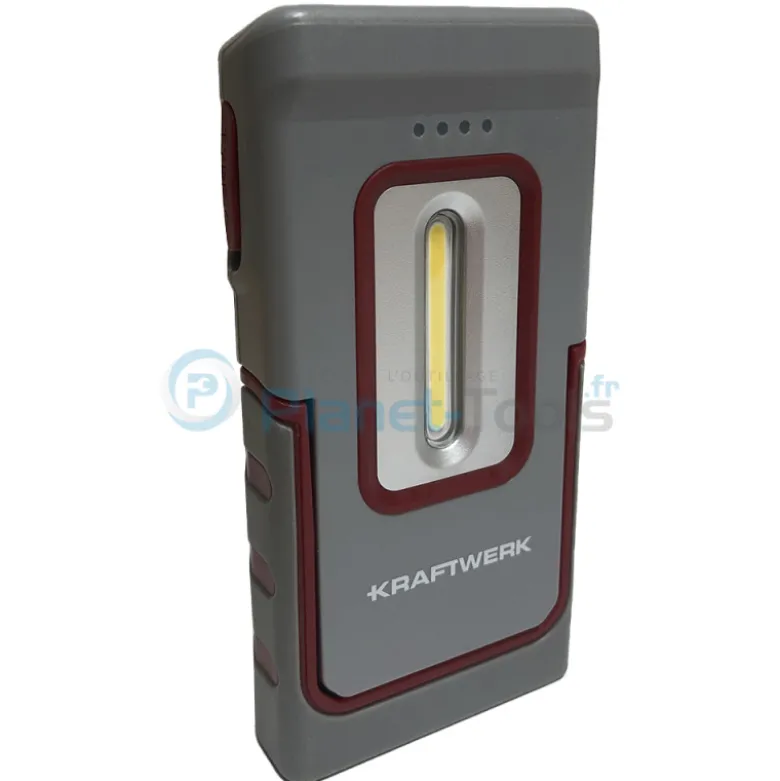 Lampe à main LED, WI300, rechargeable sans fil + Chargeur sans fil et connecteur USB de type C KRAFTWERK