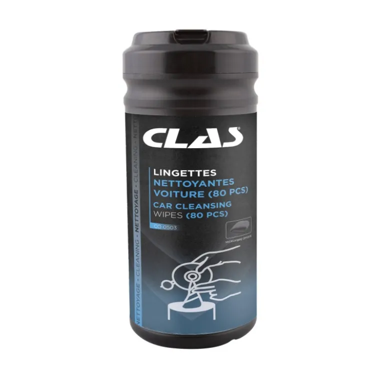 Lingettes nettoyantes voiture (80pcs) CLAS CO 0503
