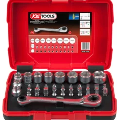 Lot de coffrets de douilles traversantes 1/4'' - 3/8'' - 1/2'' KS TOOLS 922.0648