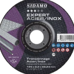 LOT DE 25 DISQUES EXPERT ACIER INOX 125MM MOYEU DÉPORTÉ- SIDAMO