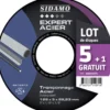 LOT DE 5 DISQUES + 1 OFFERT EXPERT ACIER 125MM - SIDAMO