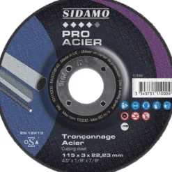 Lot de 5 disques PRO ACIER alés. 22.23mm 115mm - SIDAMO 10111000/5