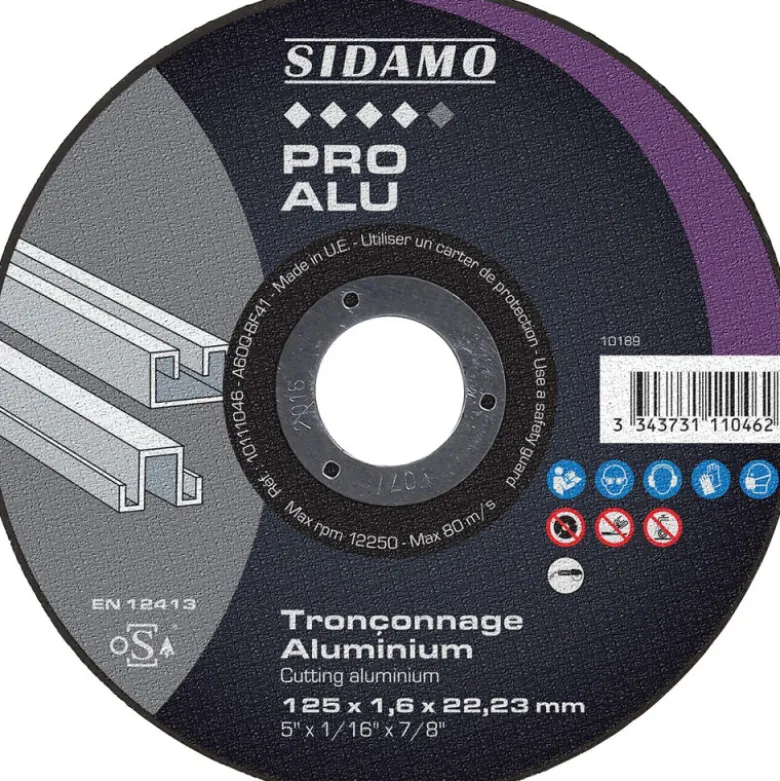 Lot de 25 disques PRO ALU 125mm Ales22.23mm Ep 1.6mm - SIDAMO 10111046