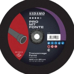 LOT DE 10 DISQUES PRO MT FONTE 300MM ALÉS. 20MM - SIDAMO