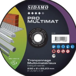 LOT DE 25 DISQUES PRO MULTIMAT 230MM ALÉS 22.23MM - SIDAMO