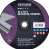 LOT DE 25 DISQUES STAR ACIER INOX 230MM ALES.22.23MM - SIDAMO