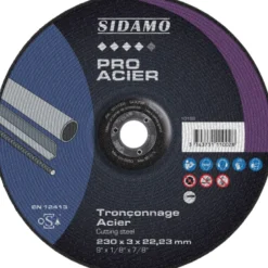 LOT DE 25 DISQUES TRONÇONNAGE PRO ACIER 230 mm - SIDAMO