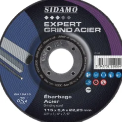 Lot de 10 meules d'ébarbage Ø115 à 230mm Alés 22.23mm - SIDAMO