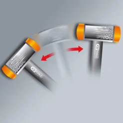 Maillet à embouts plastiques anti rebonds manche acier gainé KS TOOLS