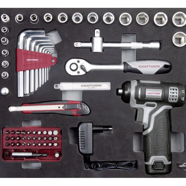Malette d'outils aluminium Basic Line B152 1/4" + 3/8", 103 pièces KRAFTWERK - 202.152.000