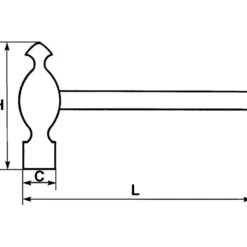 Marteau Anglais - Manche Bois - 110 Mm SAM Outillage - 306-A-24N