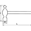 Marteau Anglais - Manche Bois - 115 Mm SAM Outillage - 306-A-32N