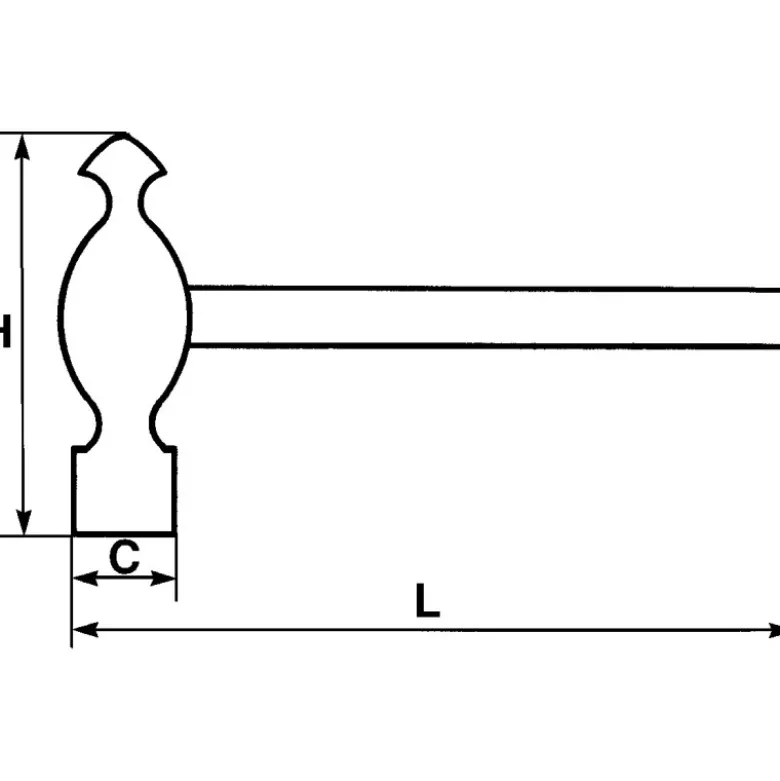 Marteau Anglais - Manche Bois - 115 Mm SAM Outillage - 306-A-32N