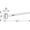 Masse couple manche fibre tri-matière Incassable KS TOOLS