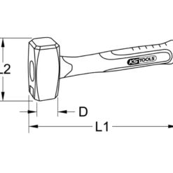Massette de maçon manche fibre tri-matière Incassable KS TOOLS