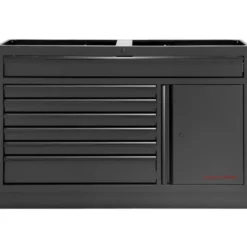 Meuble bas 7 Tiroirs et 1 Porte 1360 mm MOBILIO BLK Kraftwerk - 3964-02-W-BLK