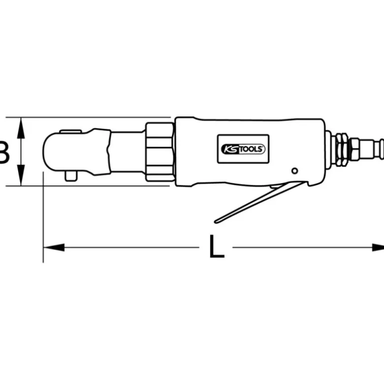 Mini clé à rochet pneumatique slimpower 1/2" KS TOOLS 515.5515