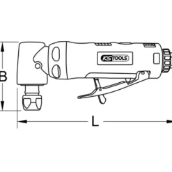 Mini Meuleuse d'Angle Pneumatique Longue slimPOWER 6 mm KS Tools - 515.5540