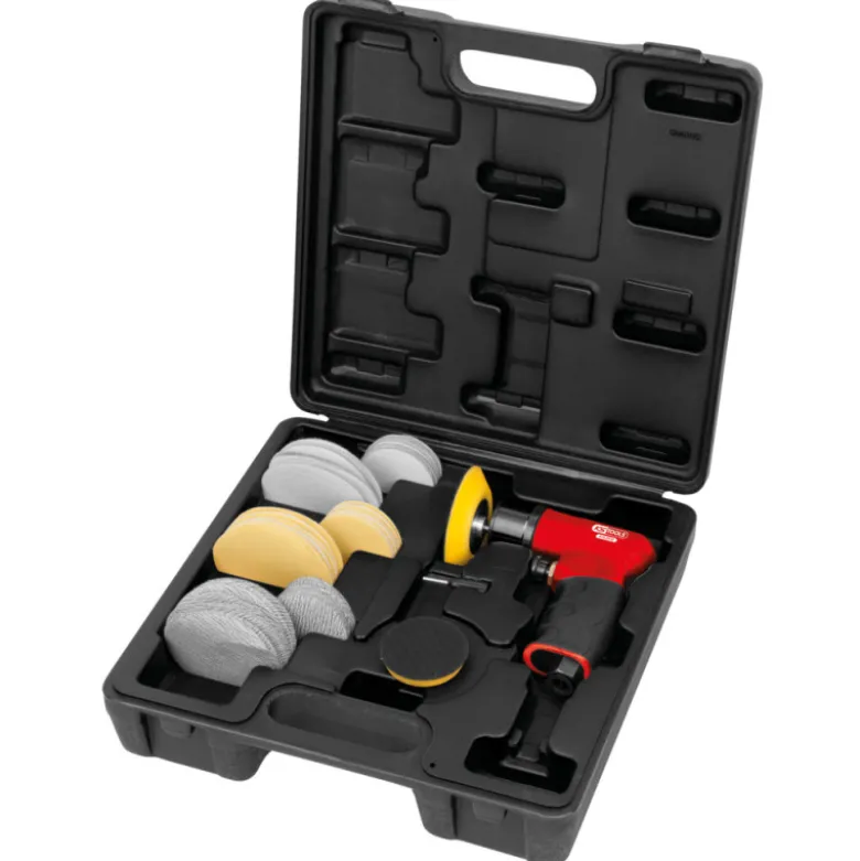 Mini ponceuse pneumatique excentrique SlimPower et accessoires 150W KS TOOLS 515.5110