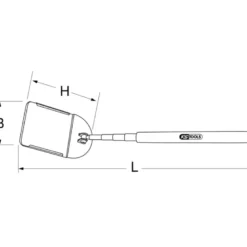 Miroir télescopique en inox poli KS TOOLS 550.1021
