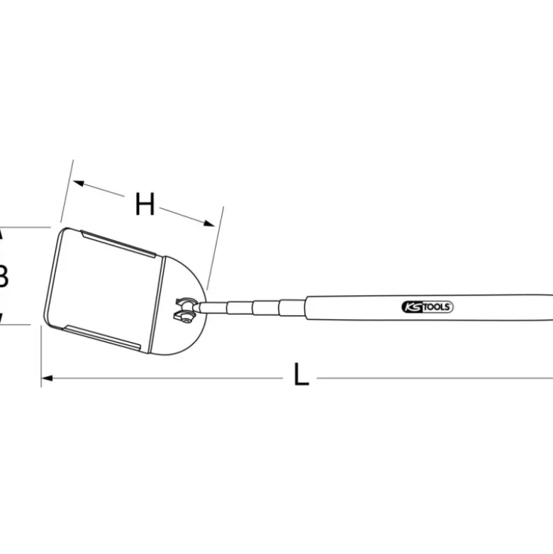 Miroir télescopique en inox poli KS TOOLS 550.1021