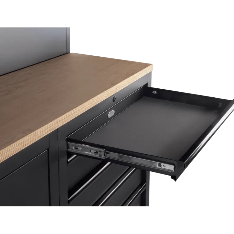 Mobilier d'Atelier 4 Éléments, Armoire 1 Porte, MOBILIO BLK Kraftwerk - 3964B-BLK