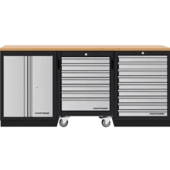 Mobilier d'atelier 3 éléments avec chariot d'atelier combi-standard MOBILIO - KRAFTWERK 3964K-SR9
