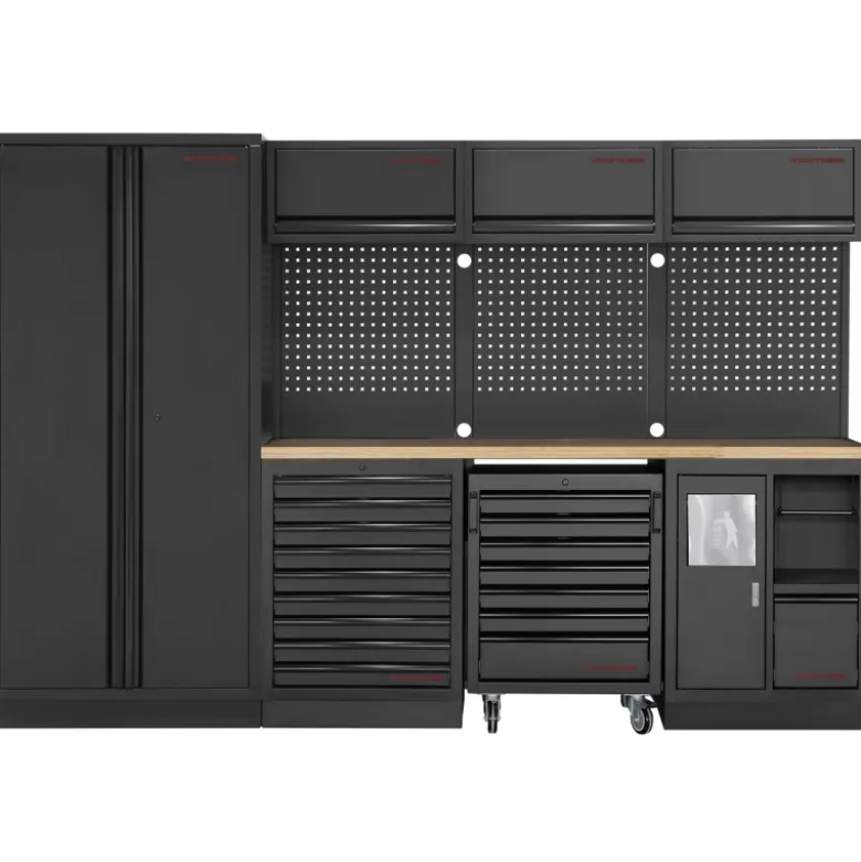 Mobilier d'Atelier 4 éléments avec Servante MOBILIO Kraftwerk - 3964D-BLK