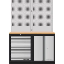 Mobilier d'atelier 2 éléments combi-standard + panneaux perforés MOBILIO - KRAFTWERK 3964K-9S-W